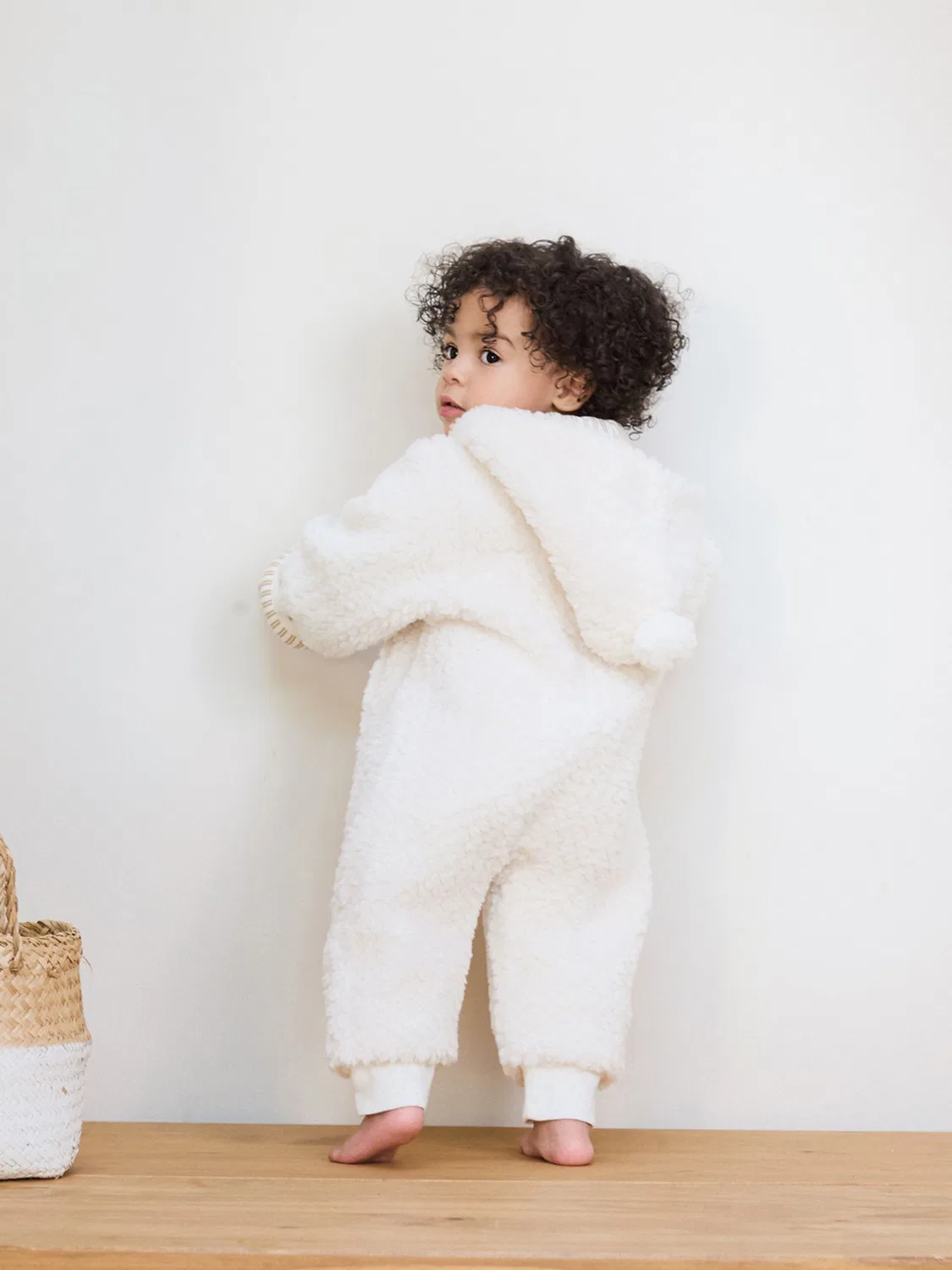 Комбинезон Chunky Sherpa Fleece The Little Tailor, кремовый — фото 2