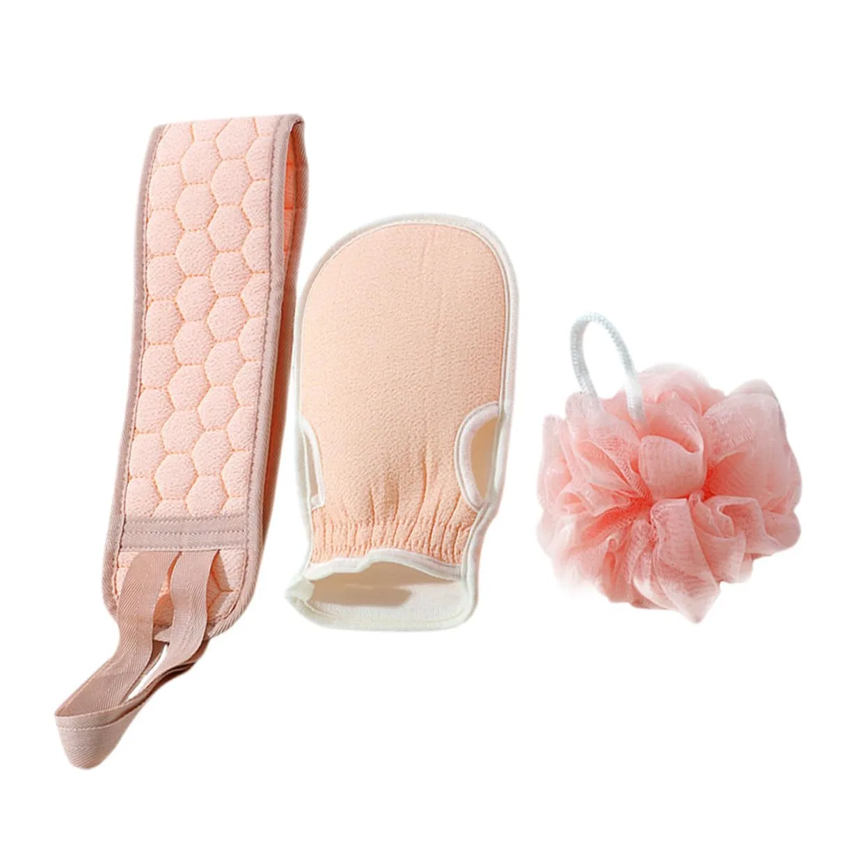 Эксфолиирующие банные аксессуары HONITANO, 1 набор, Pink