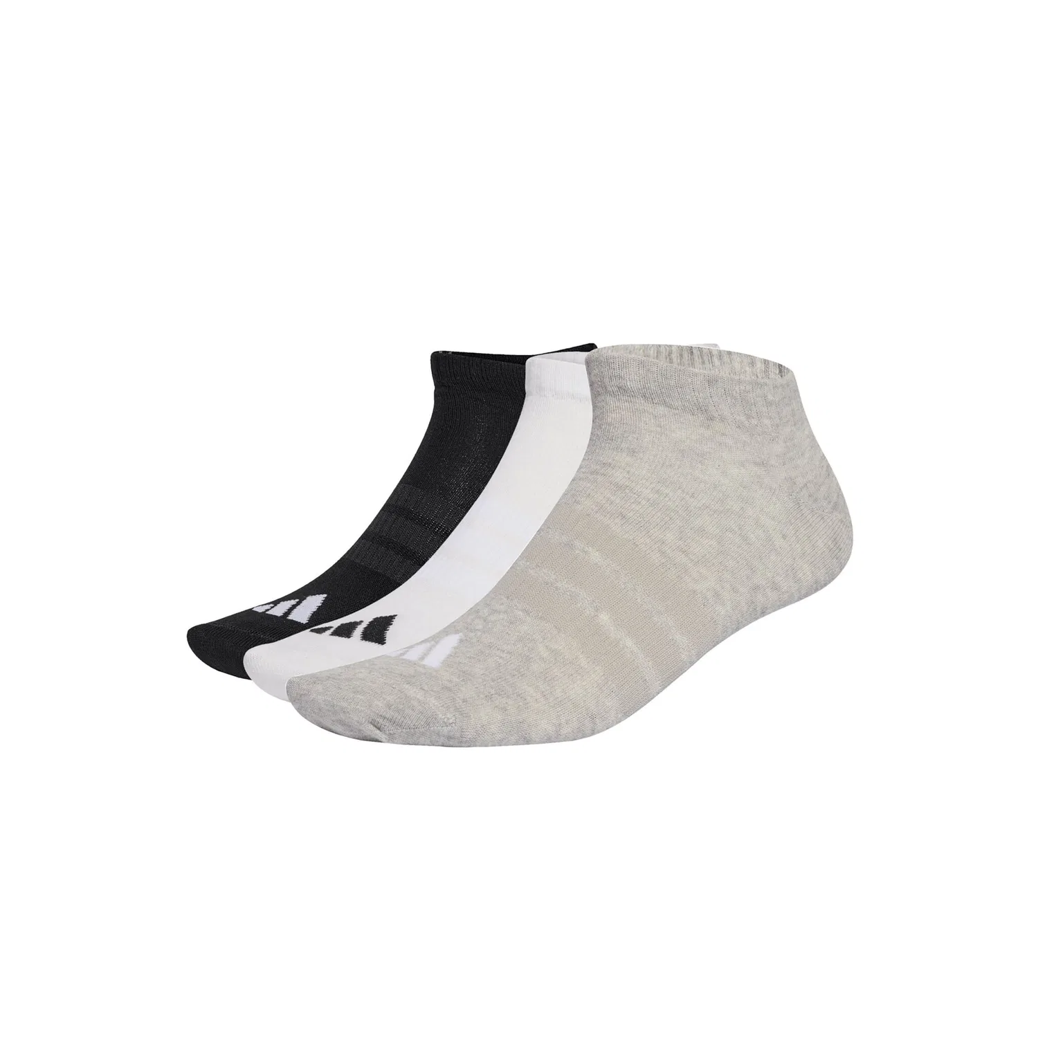 Мужские низкие носки-следы тонкие и легкие Adidas Originals, Black/Gray/White