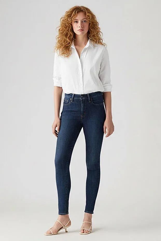 Женские джинсы скинни с высокой талией 721 High Rise Skinny Levi'S, Navy Blue