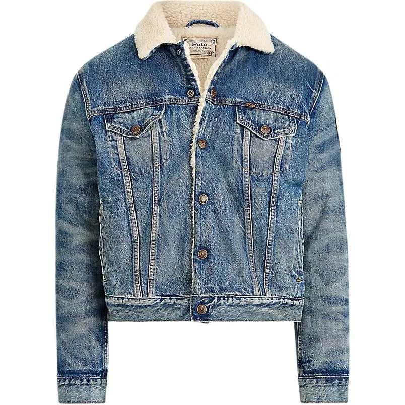 Мужская куртка-пуховик с лацканами Blue Polo Ralph Lauren, Blue