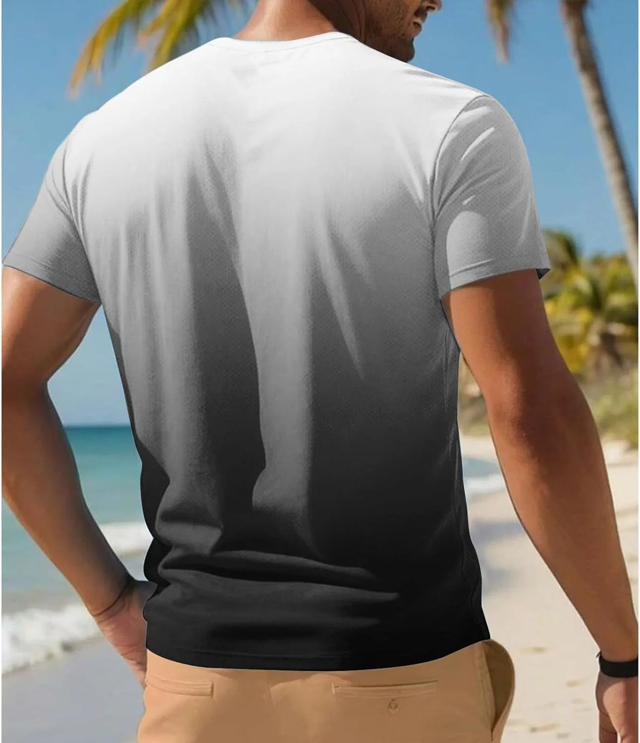 Мужская футболка с градиентом Athletic Fit, White — фото 2