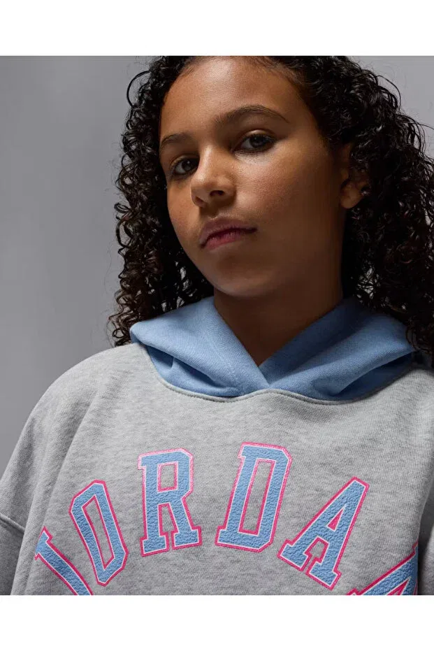 Детская толстовка для девочек с принтом JDG Blue Jeans & Bling PO Hoody Nike, G2H — фото 3