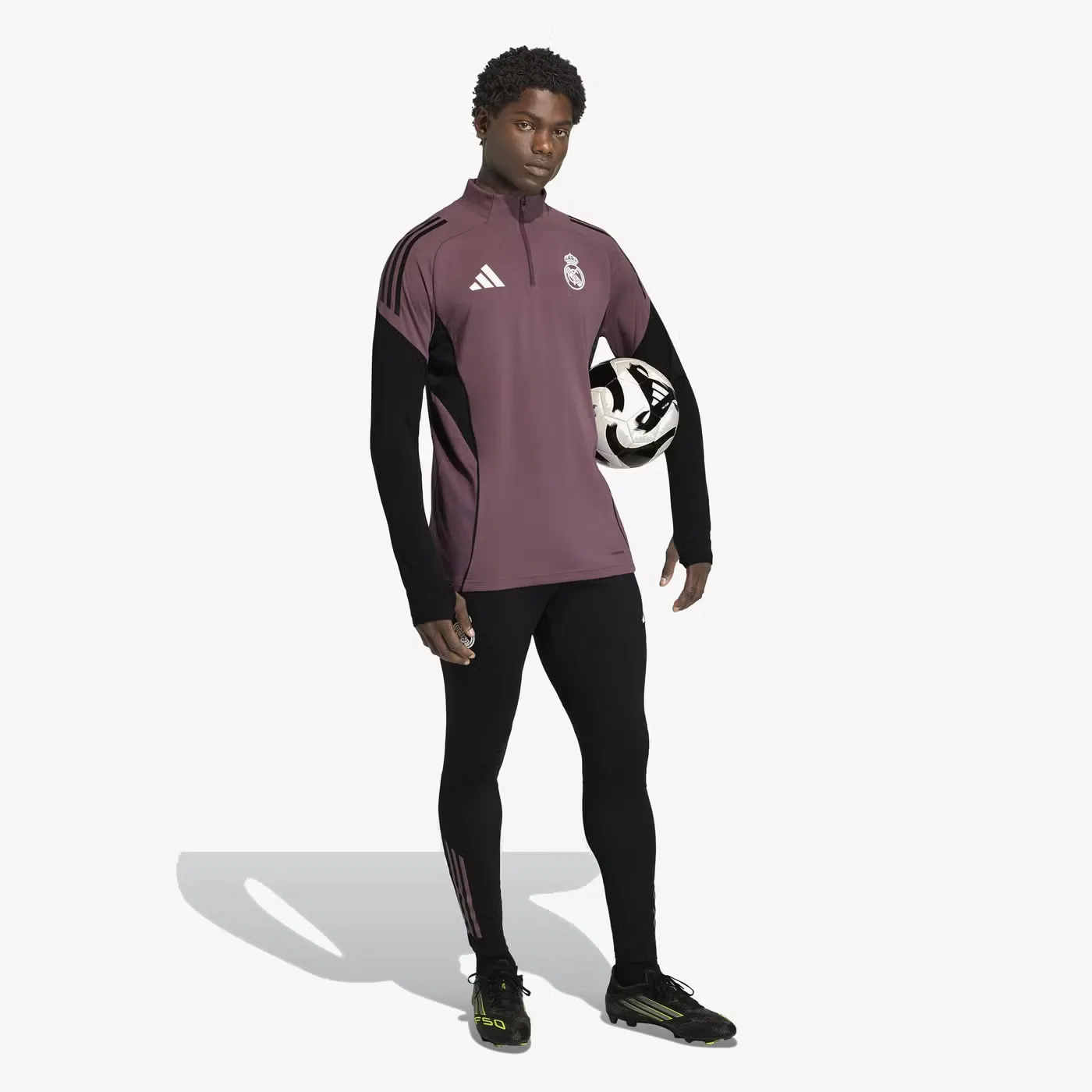 Штаны тренировочные футбольные Real Madrid Tiro 25 Adidas, черный — фото 4