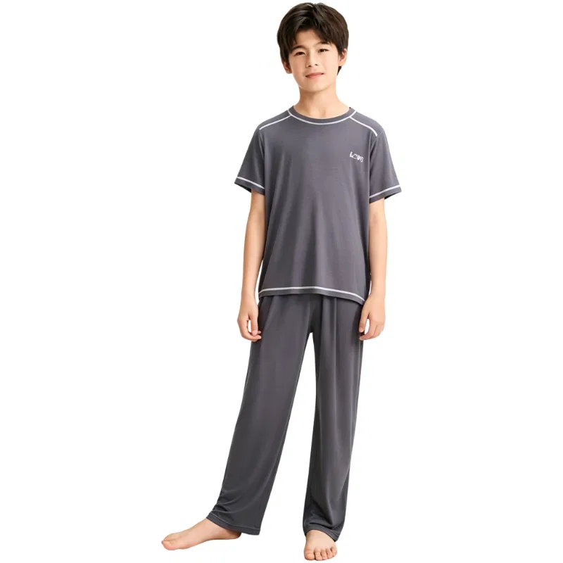 Детский комплект лонгсливов с круглым вырезом, тонкий, растяжимый, Loungewear, YALU
