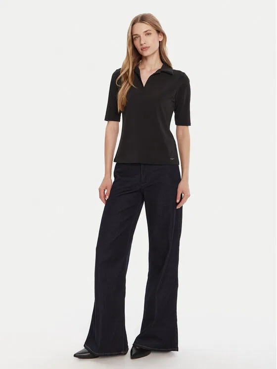 Поло slim fit Calvin Klein, черный — фото 2