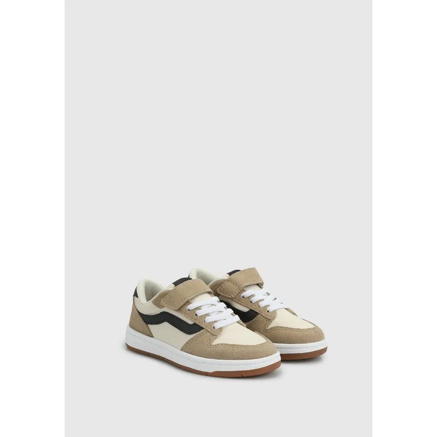 Кроссовки детские с закрытым носком Vans Ryland LS V, Бежевый — фото 2