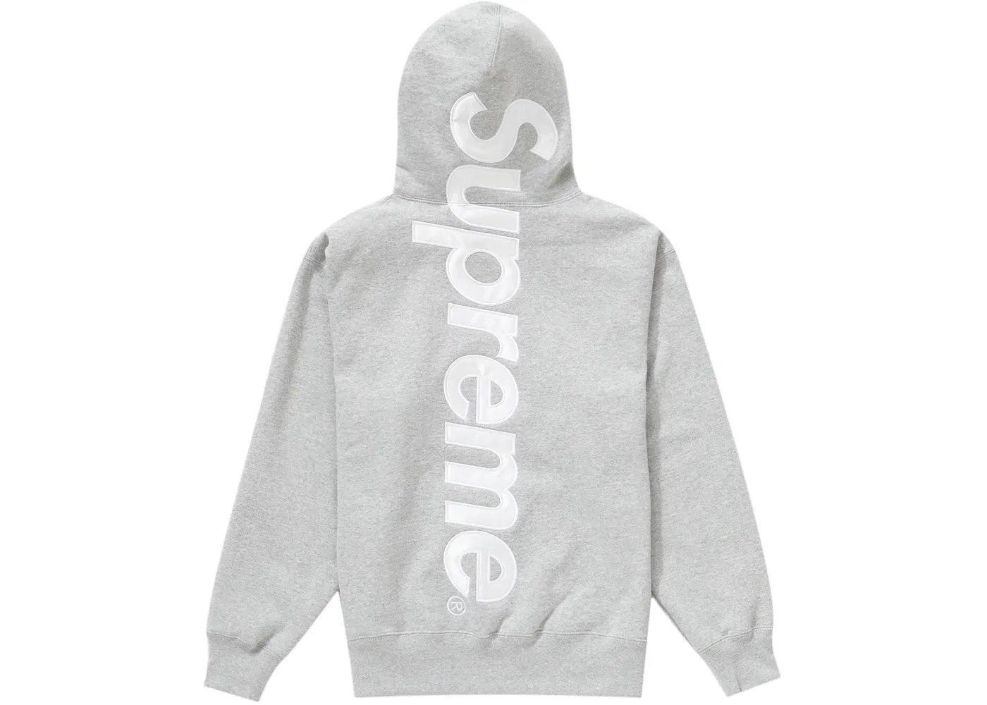 Мужской свитшот с капюшоном и аппликацией Supreme, Heather Grey