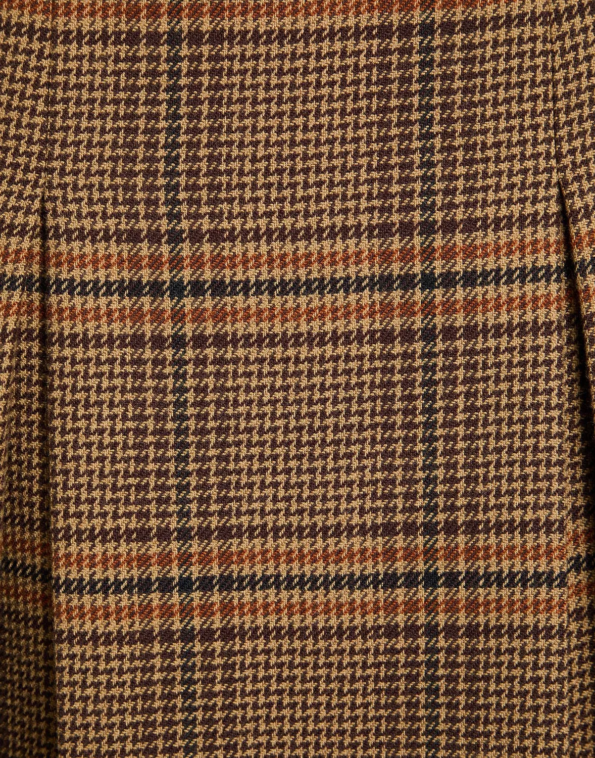 Женская юбка плиссе с принтом Glen Plaid Saint Laurent, светло-коричневый — фото 4