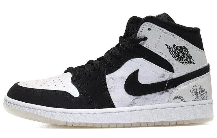 

Кроссовки Air JORDAN 1 Vintage Basketball Shoes Men Mid-Top Black White