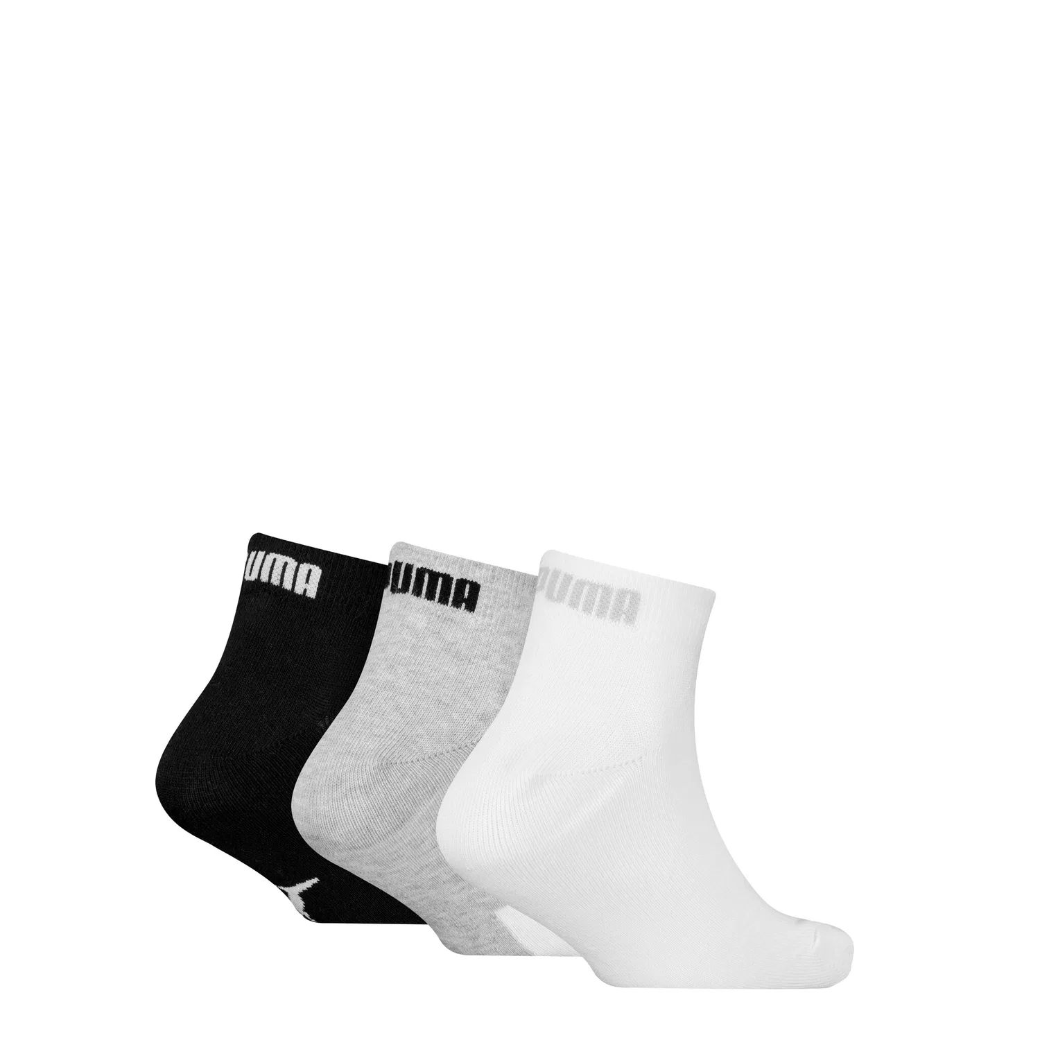 Детские спортивные носки с логотипом PUMA, White/Grey/Black — фото 2