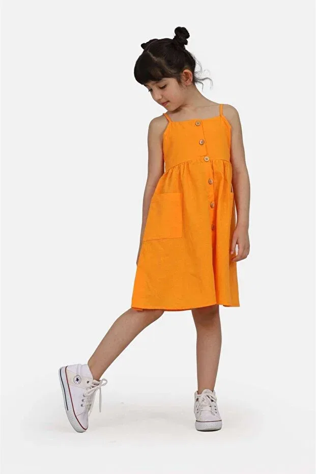 Детское платье для девочек хлопковое Girl'S poplin dress with my little ones and suspenders Minigimin Cicileri, Mixed — фото 4
