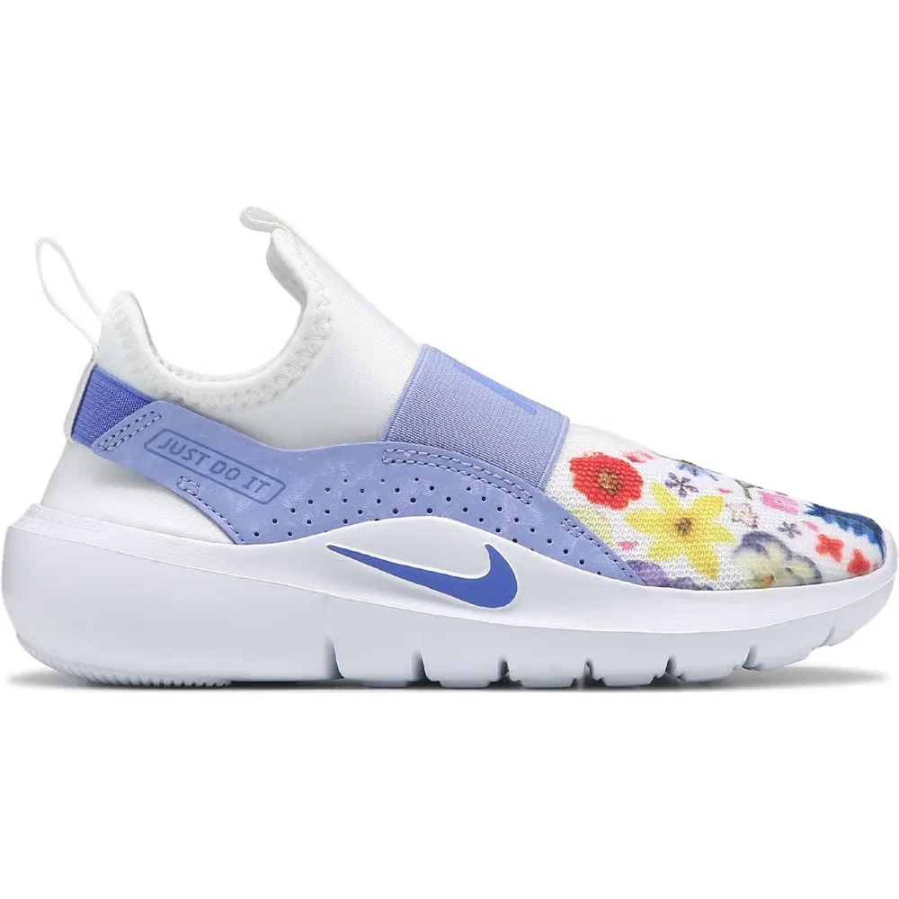 Детские кроссовки Flex Runner 4 без шнурков для малышей Nike, White/Blue/Floral — фото 2