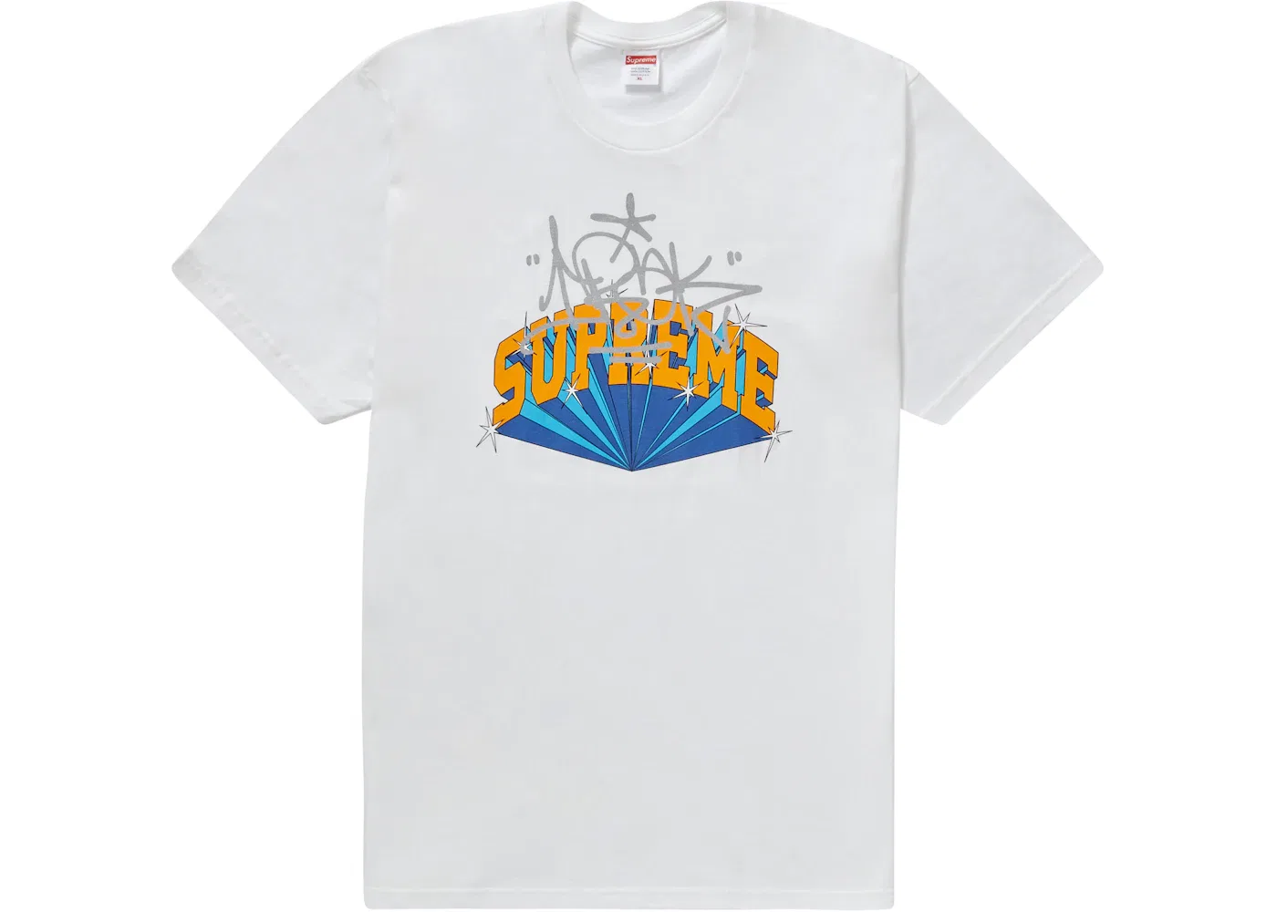 Мужская футболка с принтом Supreme IRAK Arc Tee, White