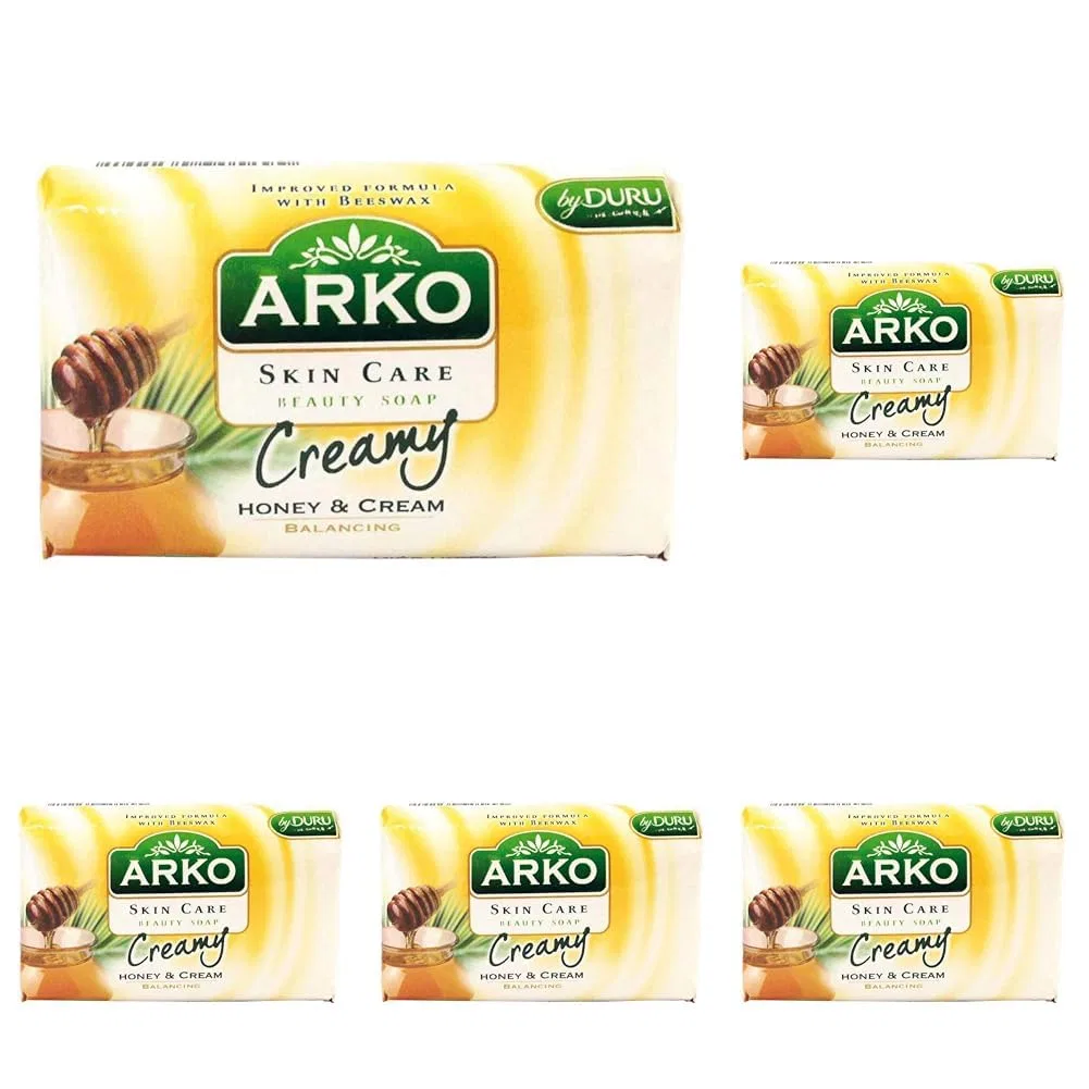 Мыло в брусках Arko Cotton, 5×90 г, Белый