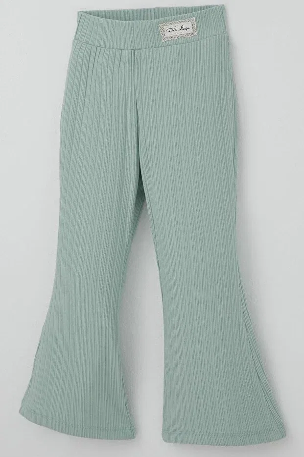 Детские леггинсы для девочек хлопковые Breeze, Water Green — фото 3