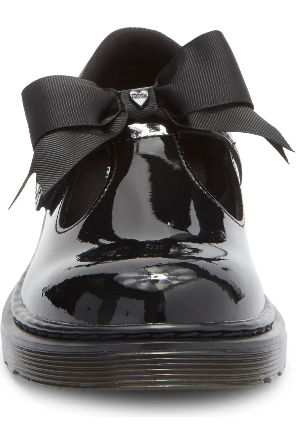 Детские туфли Dr. Martens Polley II T-Strap с бантом, черный — фото 4