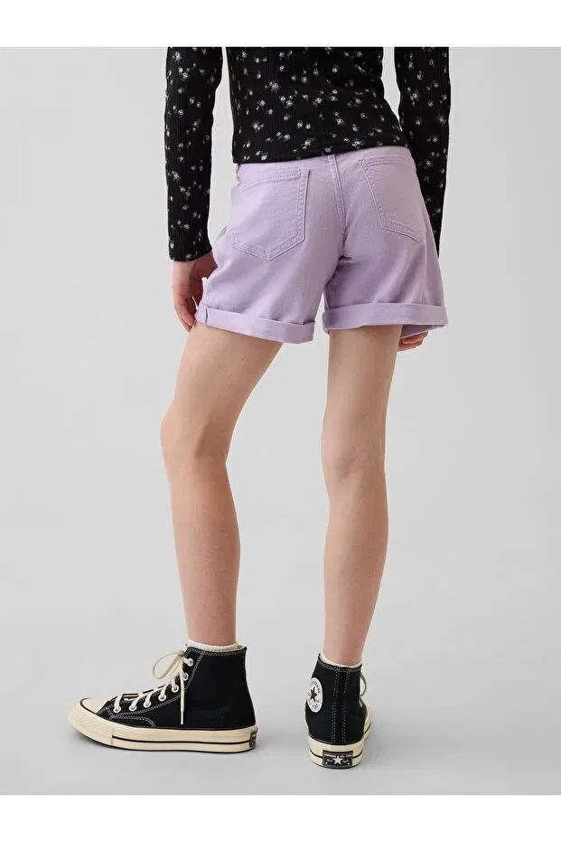 Детские шорты для девочек джинсовые Lilac Denim Midi Shorts Gap, Lila-000 — фото 3
