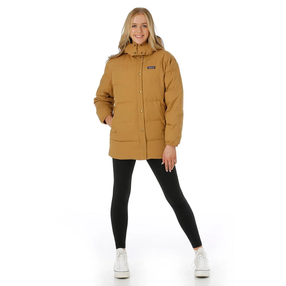 Утепленная куртка-парка из хлопка с капюшоном Cotton Down Parka Patagonia, Nest Brown — фото 3