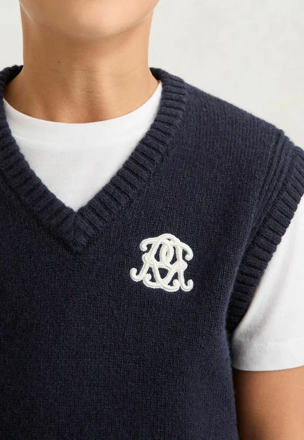 Топ с вышивкой Crosby Reiss, Navy Blue, темно-синий — фото 3