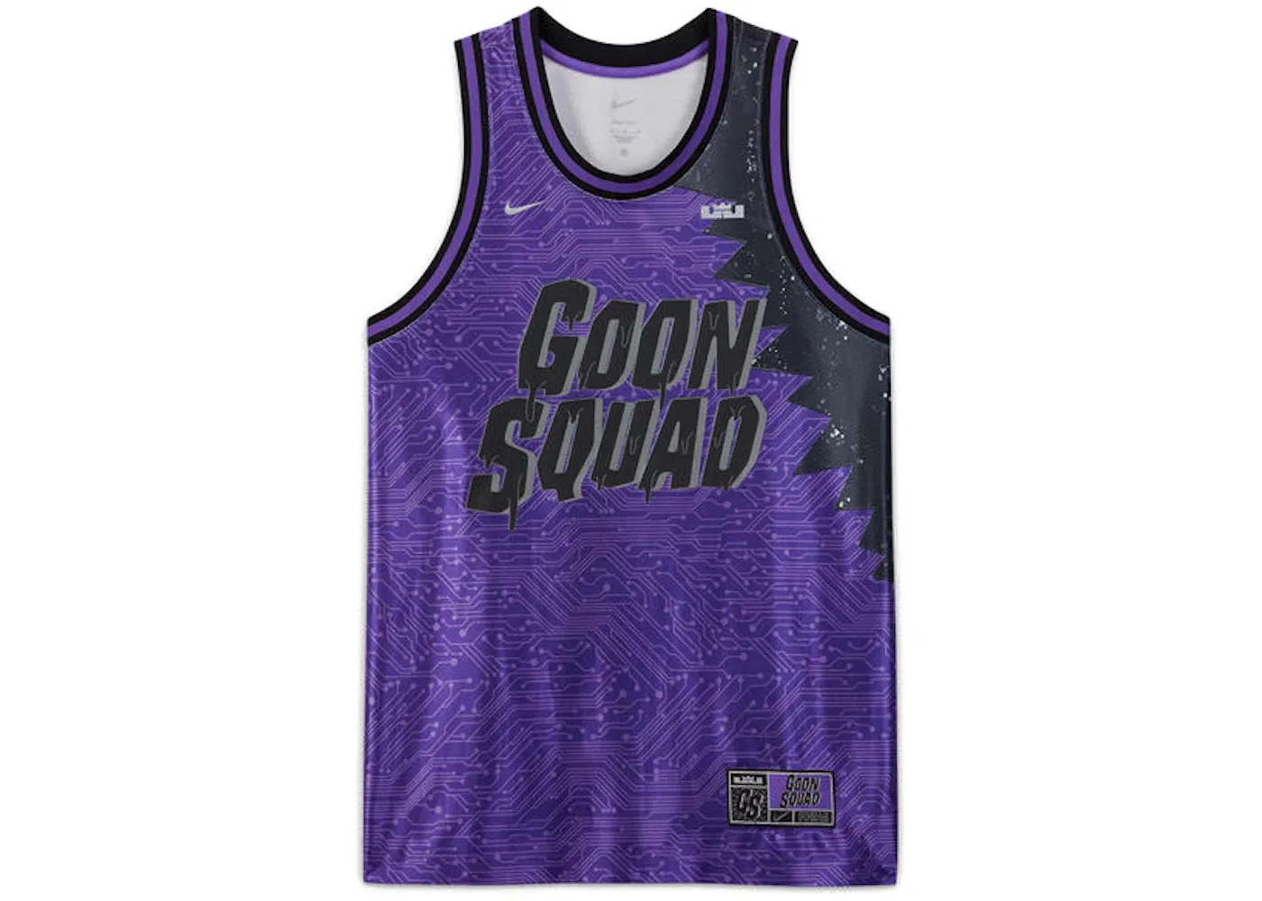 Мужская баскетбольная джерси с принтом LeBron Space Jam Goon Squad Nike, Hyper Grape