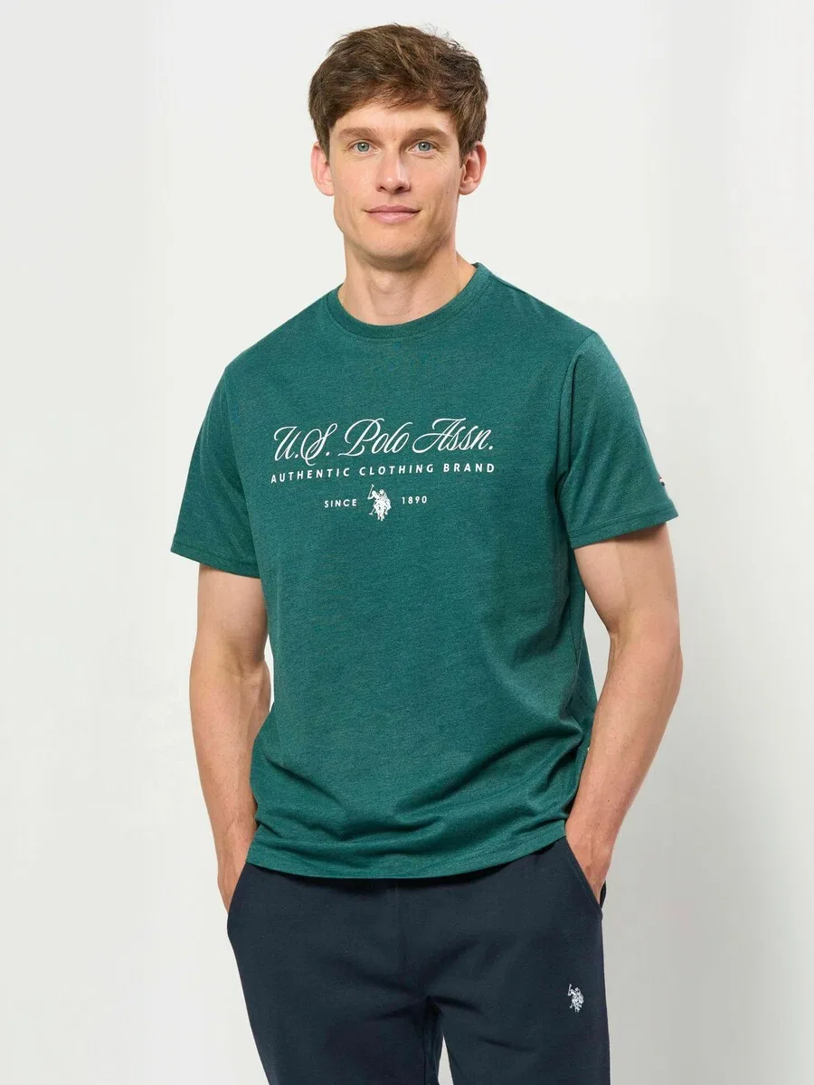 Рубашка на пуговицах стандартного кроя 'UMDag' зеленого цвета U.S. POLO ASSN. — фото 2