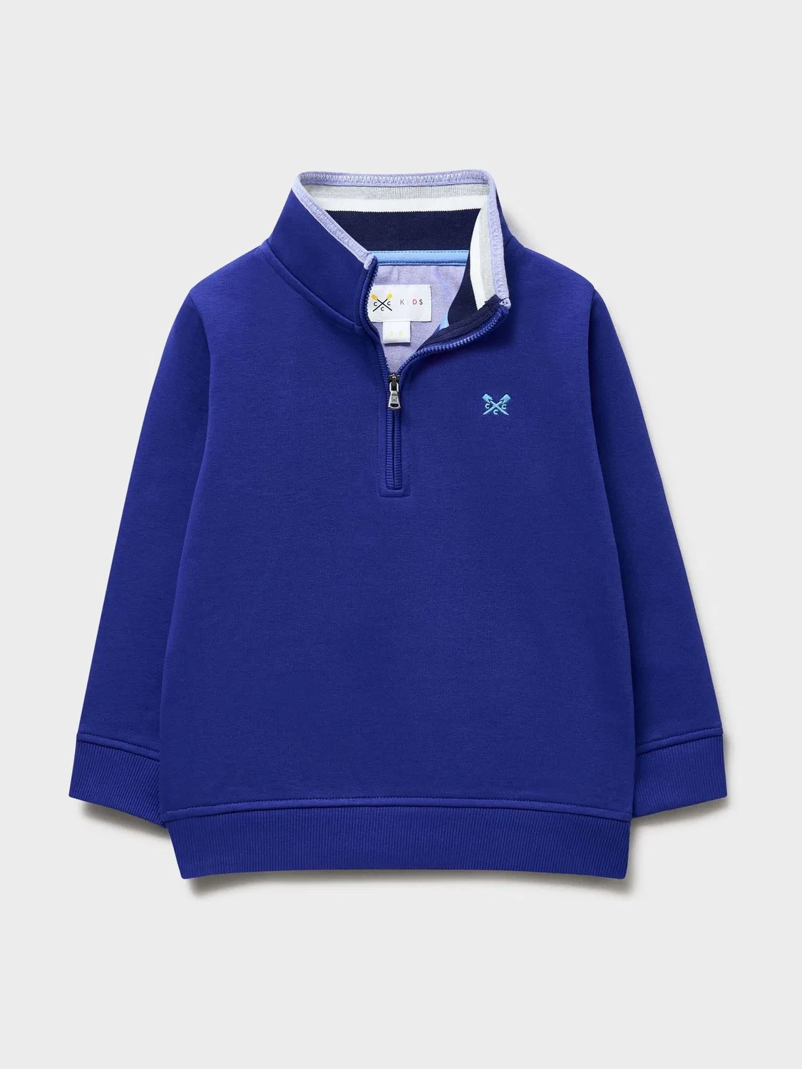 Свитшот с полузастежкой Crew Clothing, синий