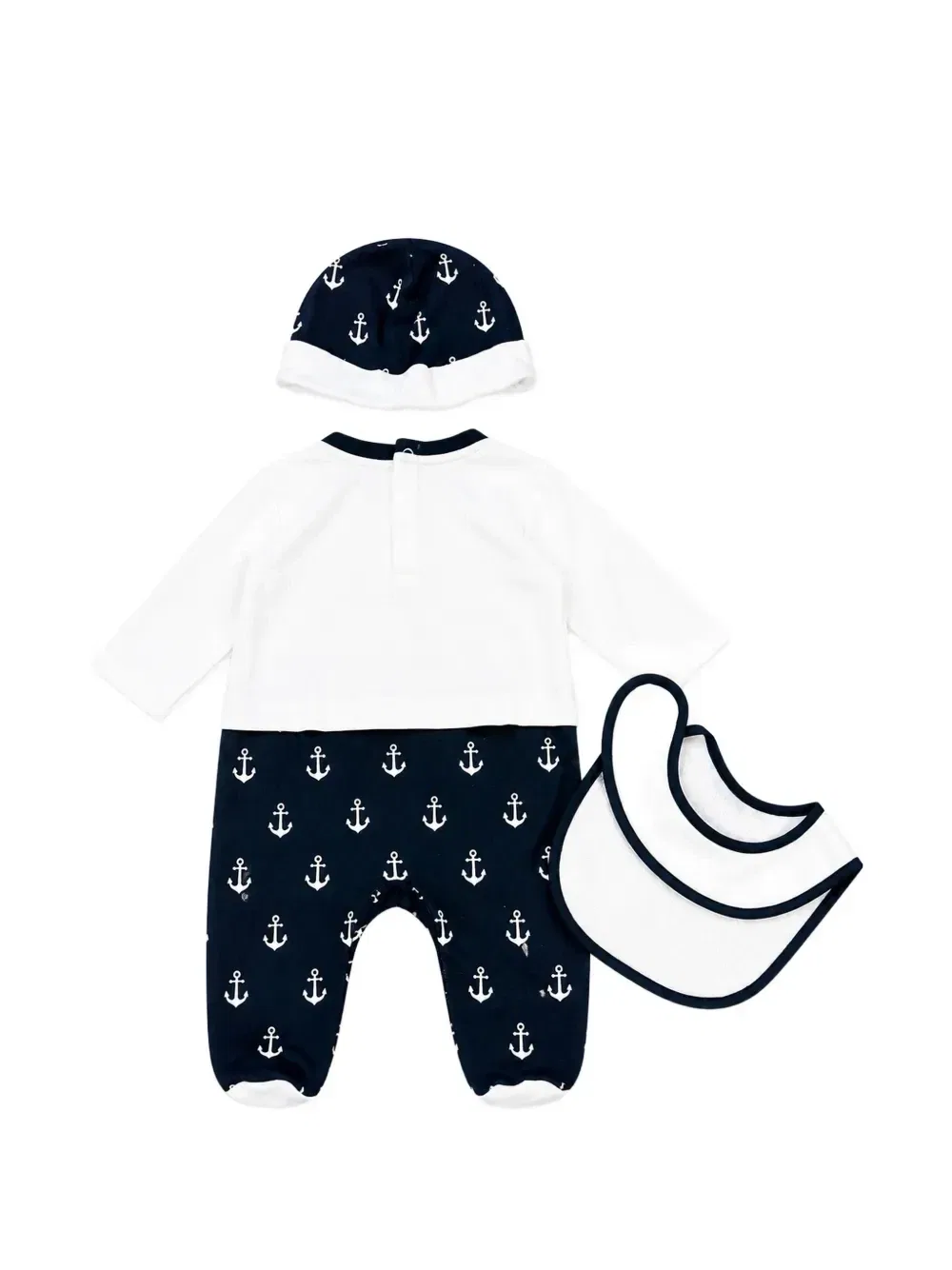 Комплект из трех боди с принтом якоря Dolce & Gabbana Kids, синий — фото 2