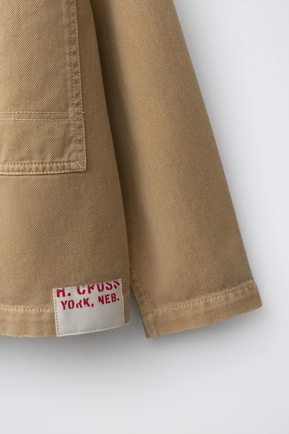 Рубашка на пуговицах ZARA, Beige — фото 4