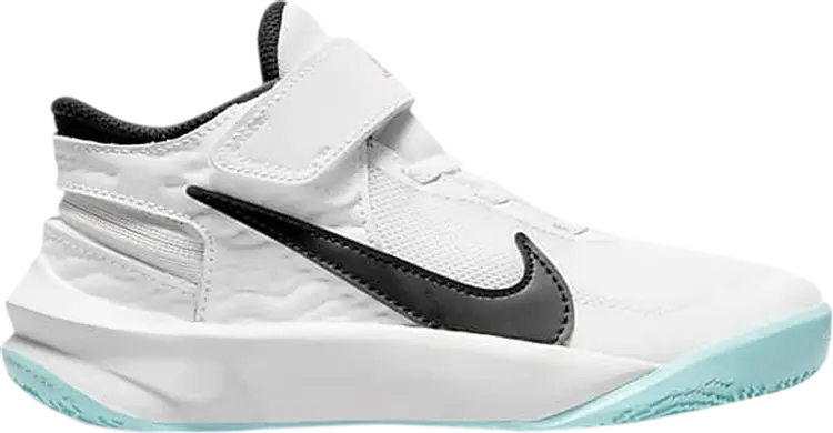 

Кроссовки Nike Team Hustle D10 FlyEase PS 'White Black', белый