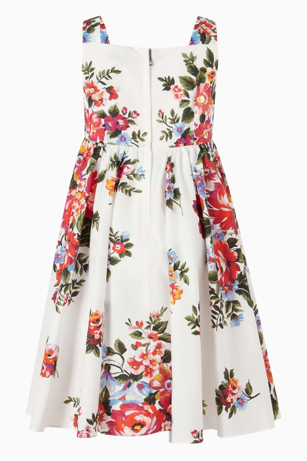 Платье с принтом букет цветов хлопковое Dolce & Gabbana — фото 2