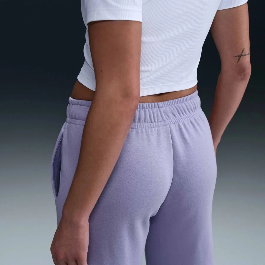Спортивные брюки с широкими штанинами, с завязками, Nike Sportswear Club Fleece, Сиренево-фиолетовый — фото 2