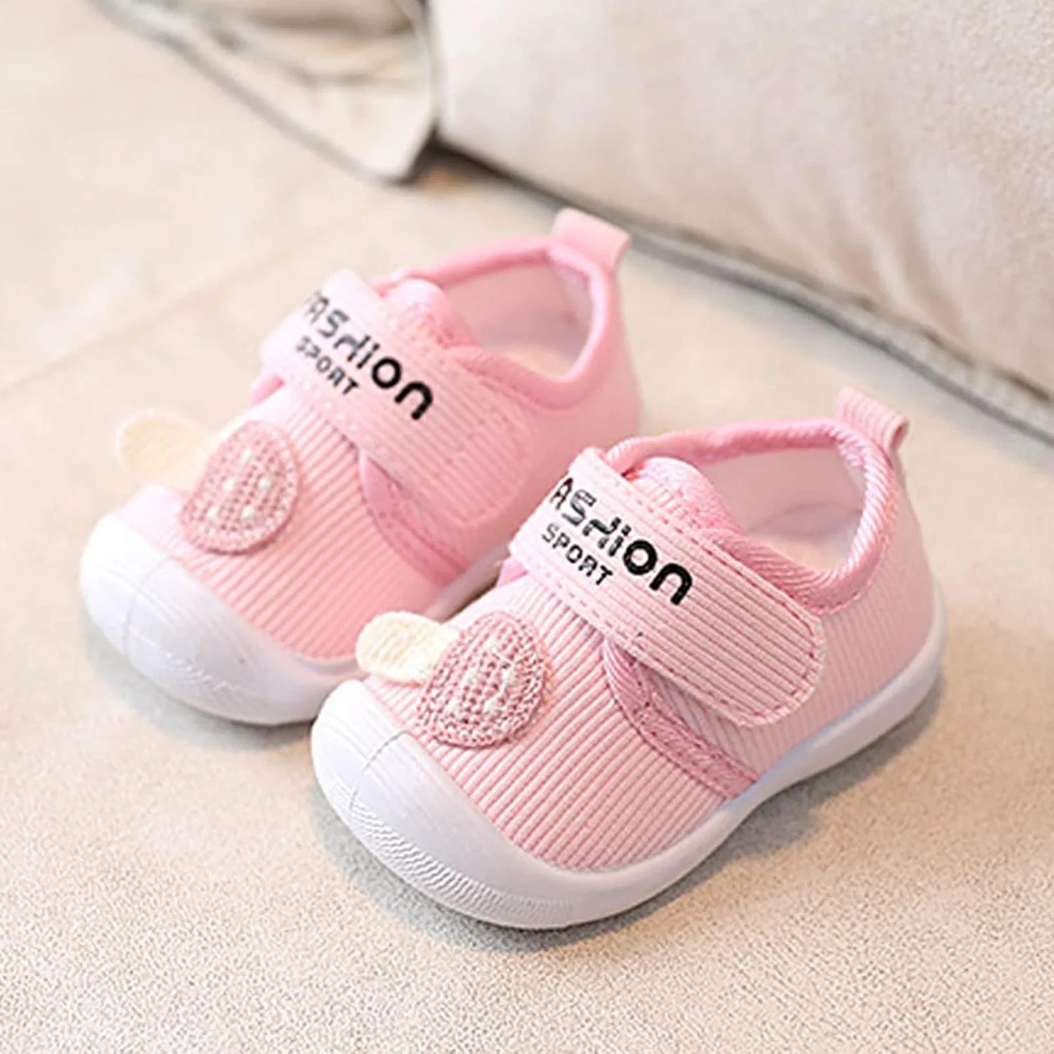 Детские кроссовки для девочек с шумом при ходьбе, Pink — фото 2