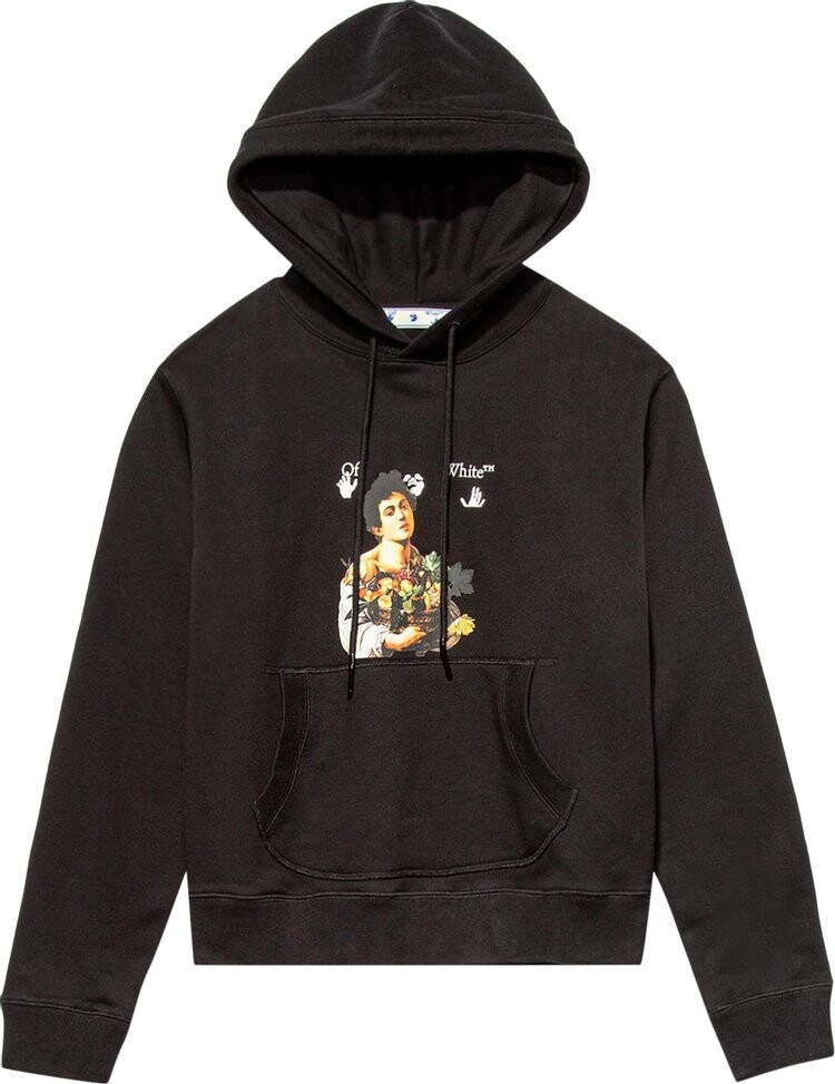 

Худи Off-White Caravaggio Boy Slim Fit Hoodie 'Black/White', черный