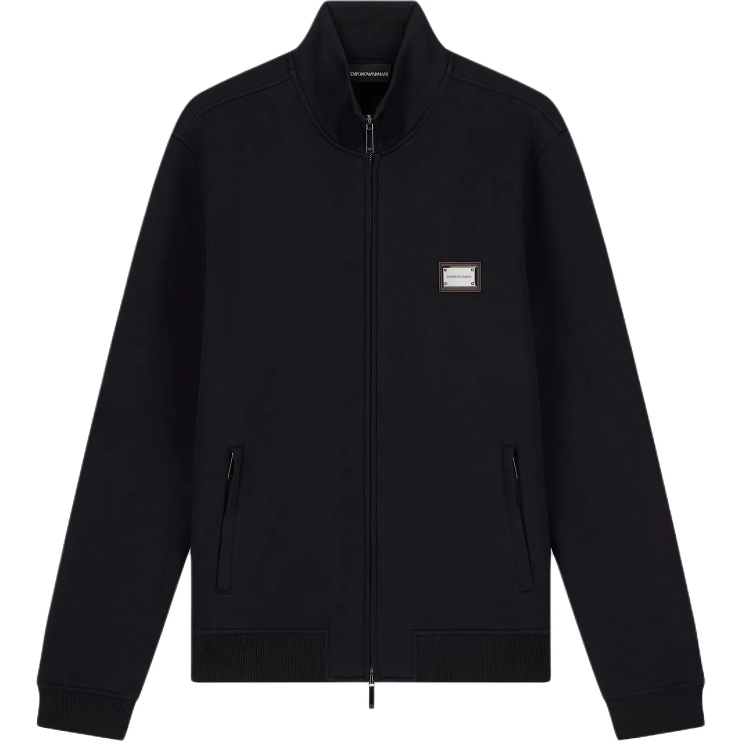 Мужской свитшот с воротником-стойкой Emporio Armani, Black