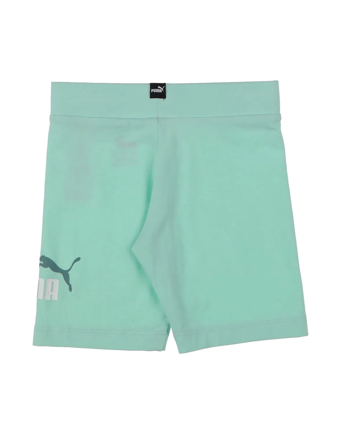 Детские шорты для девочек с логотипом Ess Logo Short Tights G Puma, светло-зеленый — фото 2