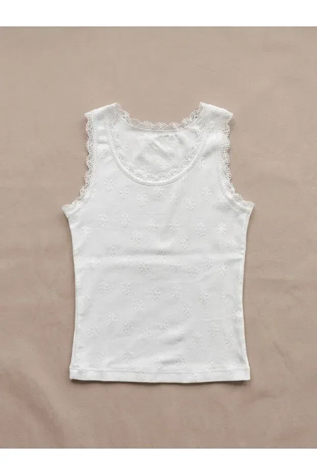 Детский топ для девочек на тонких бретелях Zeyzey, White