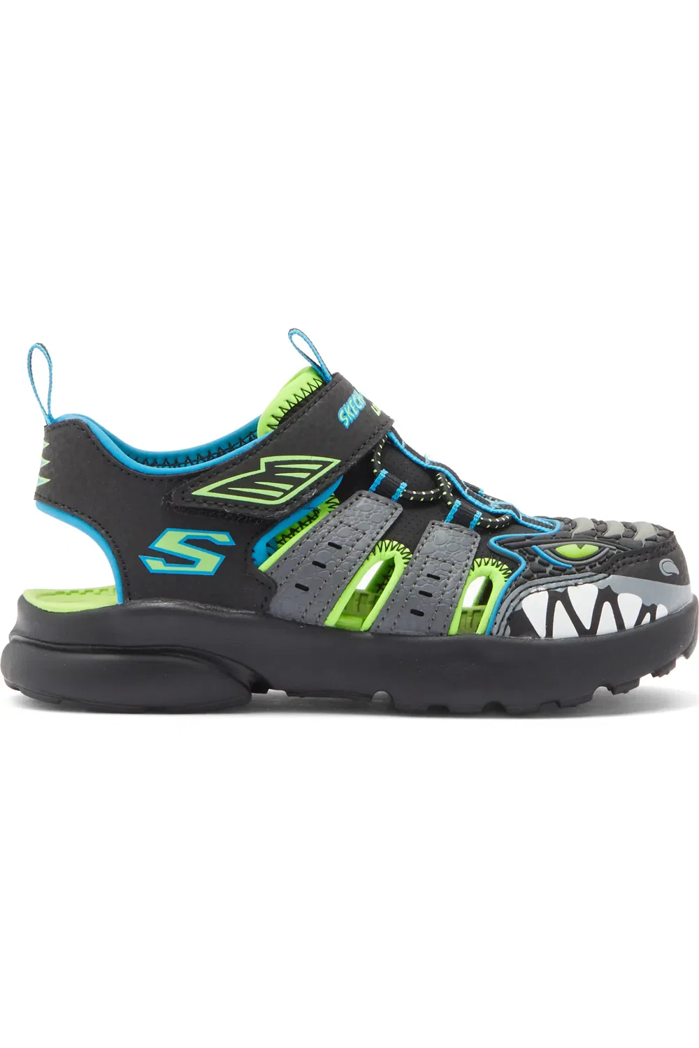 Детские сандалии легкие с подсветкой Skech-O-Saurus 2.0 SKECHERS, Black Multi — фото 3