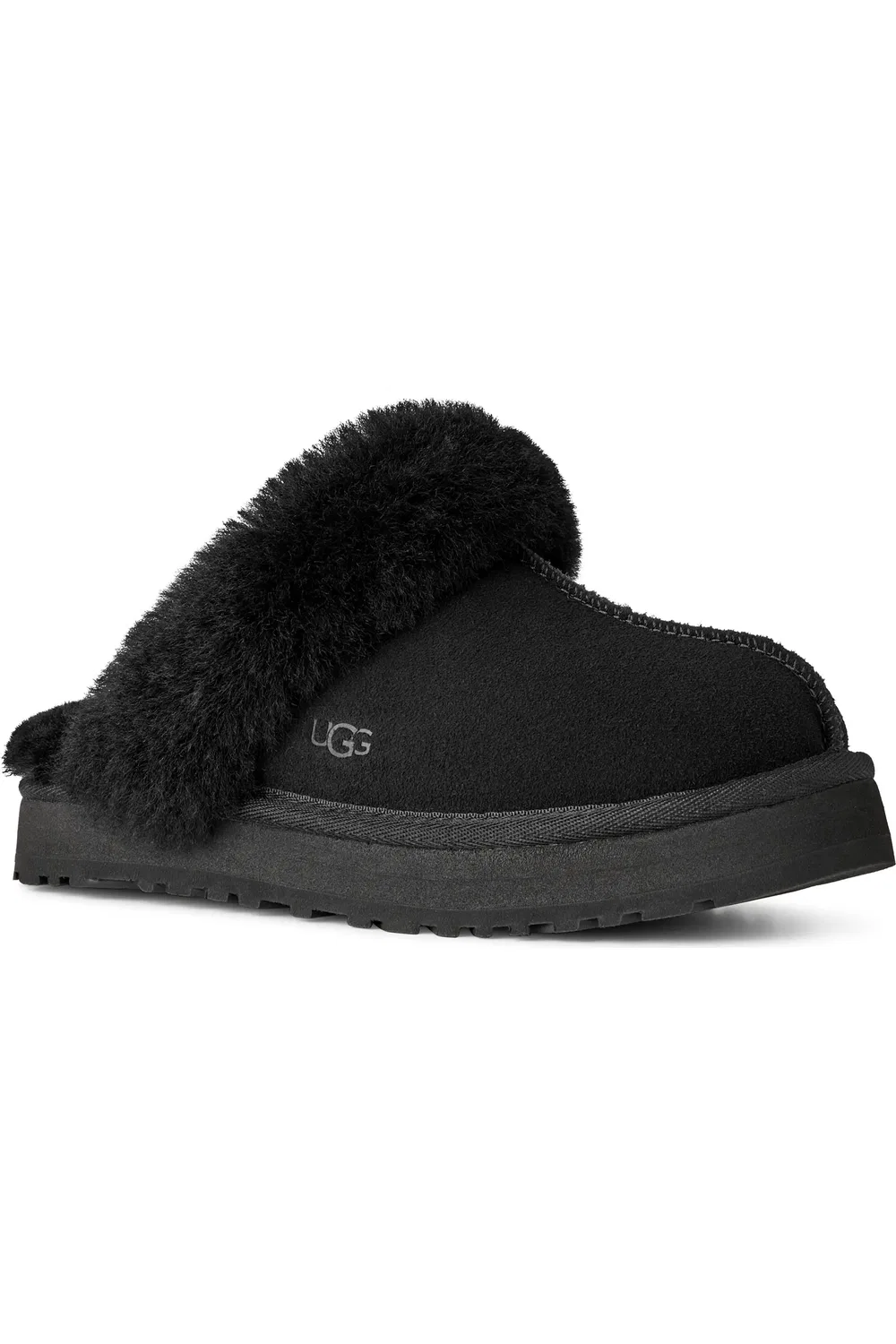 Детские тапочки слипперы на платформе Disquette UGG, черный