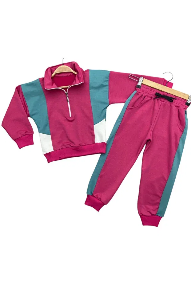 Детский спортивный костюм для девочек с принтом Irem Çocuk Giyim, Fuchsia