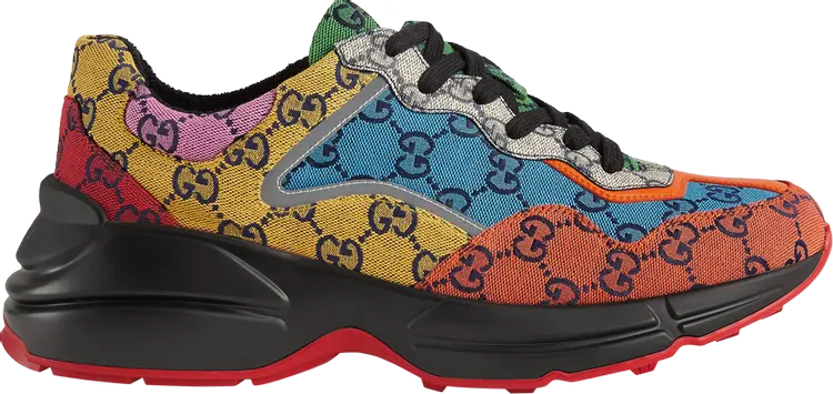 Кроссовки Gucci Rhyton GG Multi-Color, разноцветный — фото 2