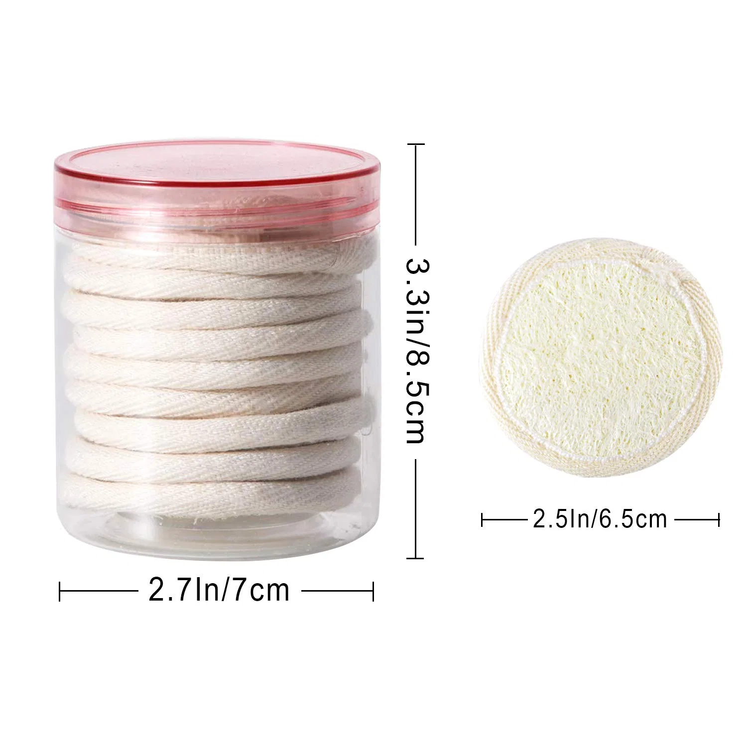 Натуральная мочалка для тела, Набор 5 шт, Equalseal — фото 4