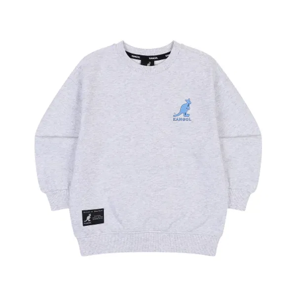 Свитшот с графическим принтом, ra 0205, Kangol Kids, меланжевый серый