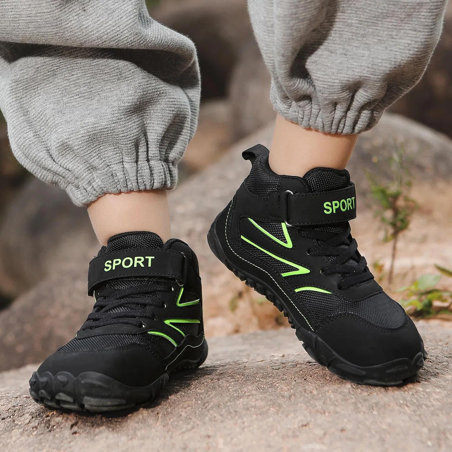 Детские водные тапочки с закрытым носком Barefoot Shoes, Noir — фото 2