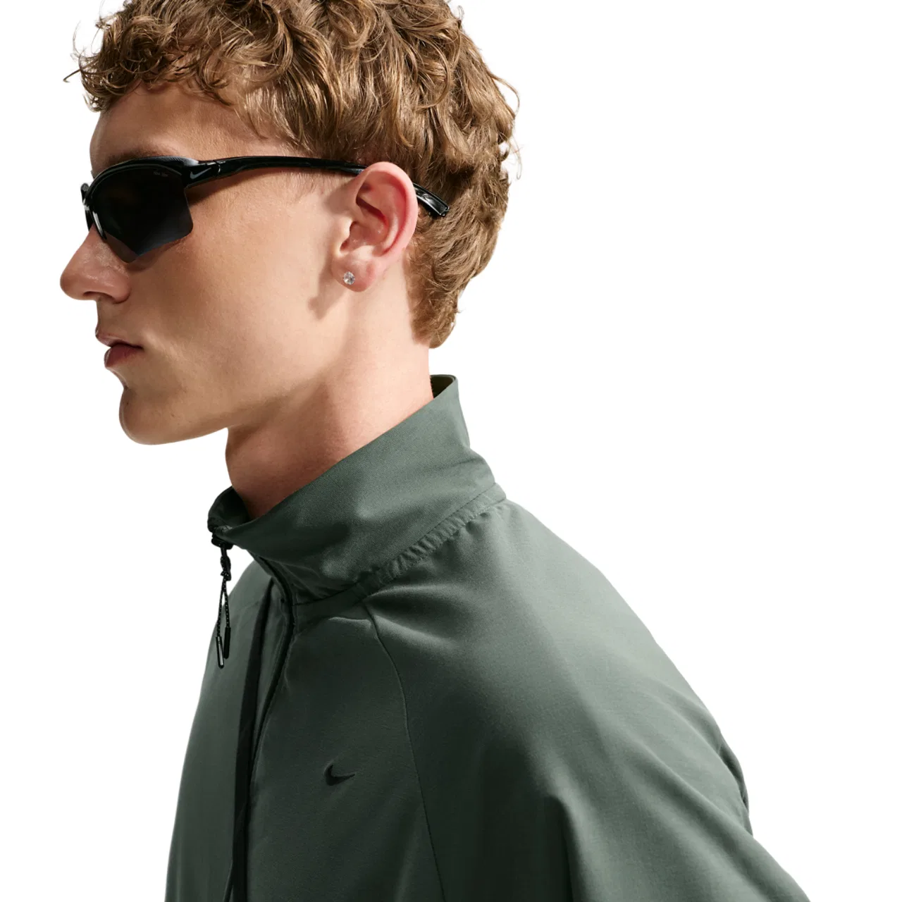 Мужская куртка-бомбер Nike Tech Shori Knit Track, Camo Green/Black — фото 3