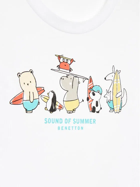 Футболка regular fit United Colors Of Benetton, белый — фото 3