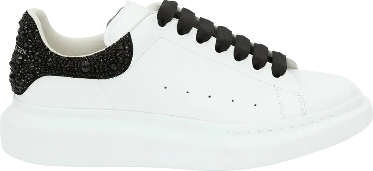 

Кроссовки Alexander McQueen Oversized Sneaker White Black Crystal, белый