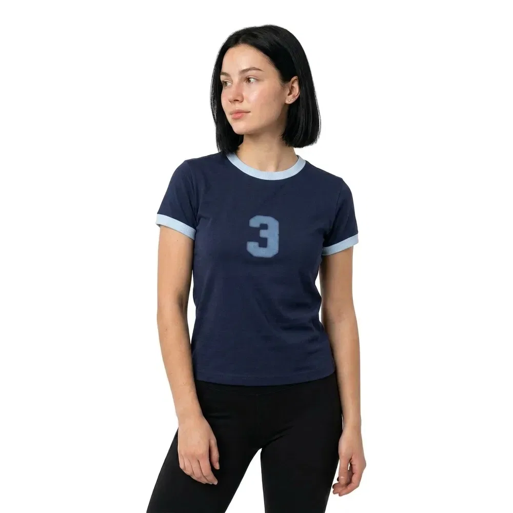 Женская футболка с контрастной отделкой Texas A&M Aggies Graphic Ringer Adidas Originals, Blue — фото 4