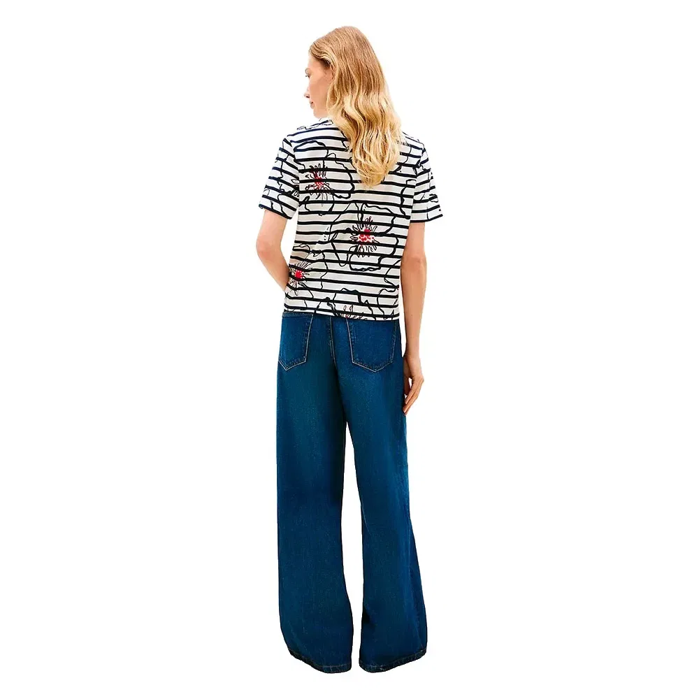 Футболка Flower Graphic Regular Fit Tommy Hilfiger, белый — фото 2