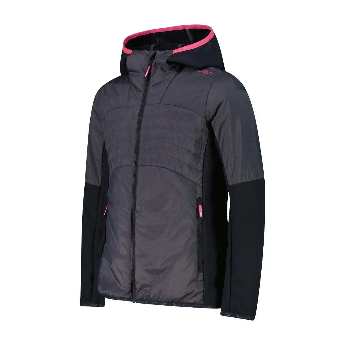 Детская гибридная куртка с капюшоном CMP Kid G Hybrid Jacket Fix Hood, Grau — фото 3